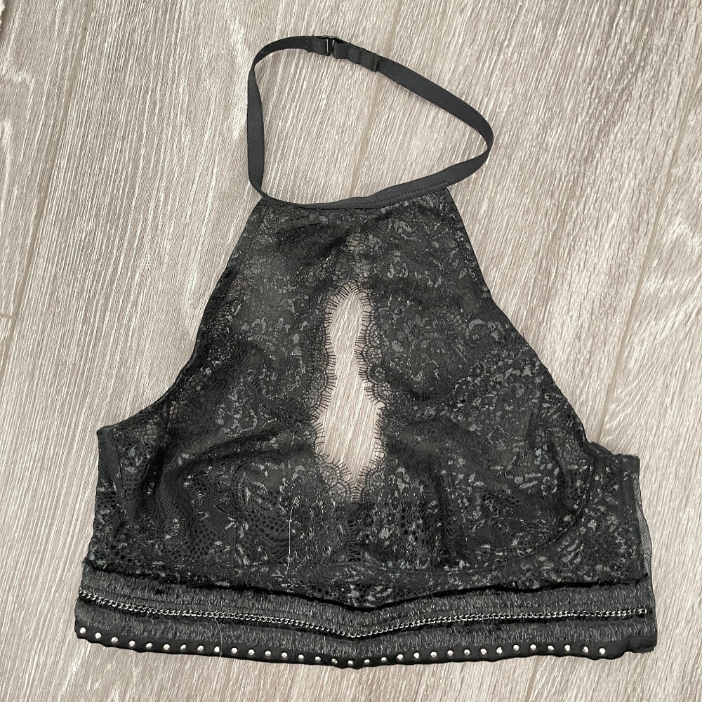 NWOT Unlined Black Lace Bralette